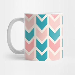 Navy Coral Tribal Arrows Pattern Indian Indigenous Mug